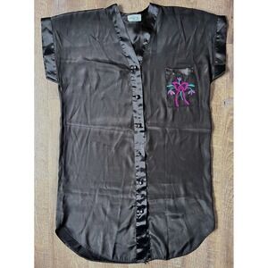 Vintage Natalie's Creations Night shirt‎ in black, size M